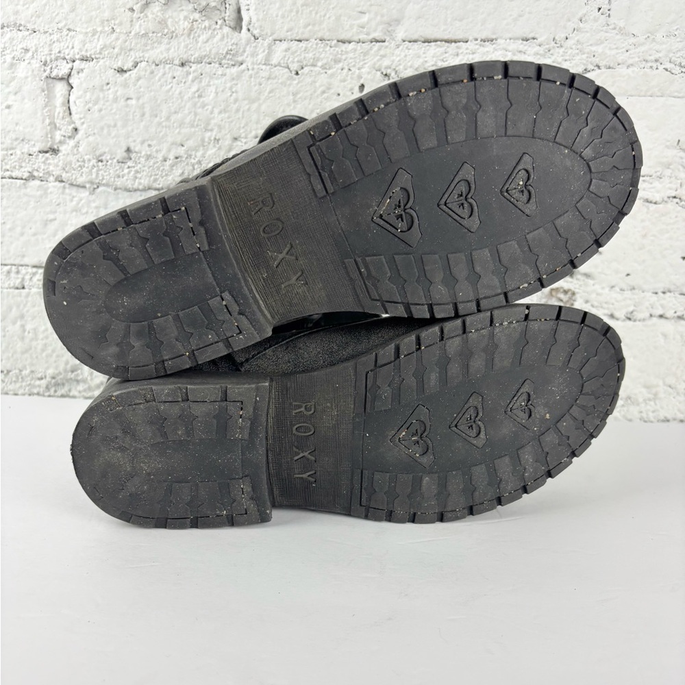 Vintage Y2K Roxy Gray Combat Boots with Fold-Over Cuff - Picture 4 of 5
